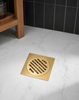 Brass Shower Floor Drain with Removable Strainer Cover
