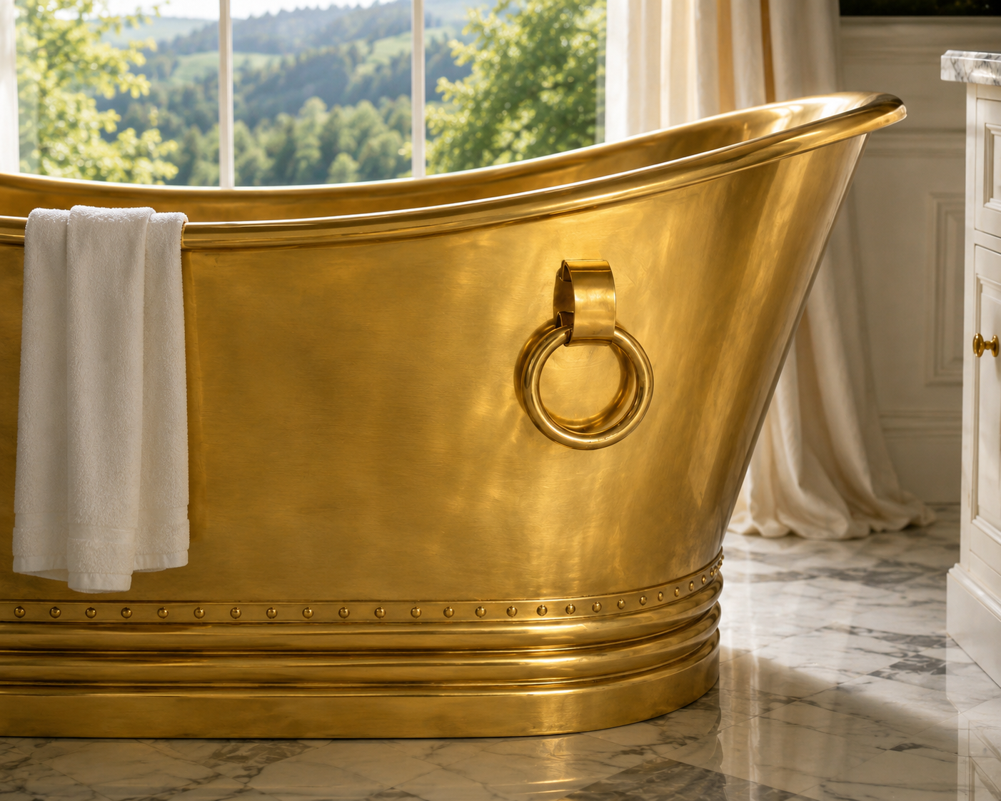 Unlacquered Brass Bruny Bathtub