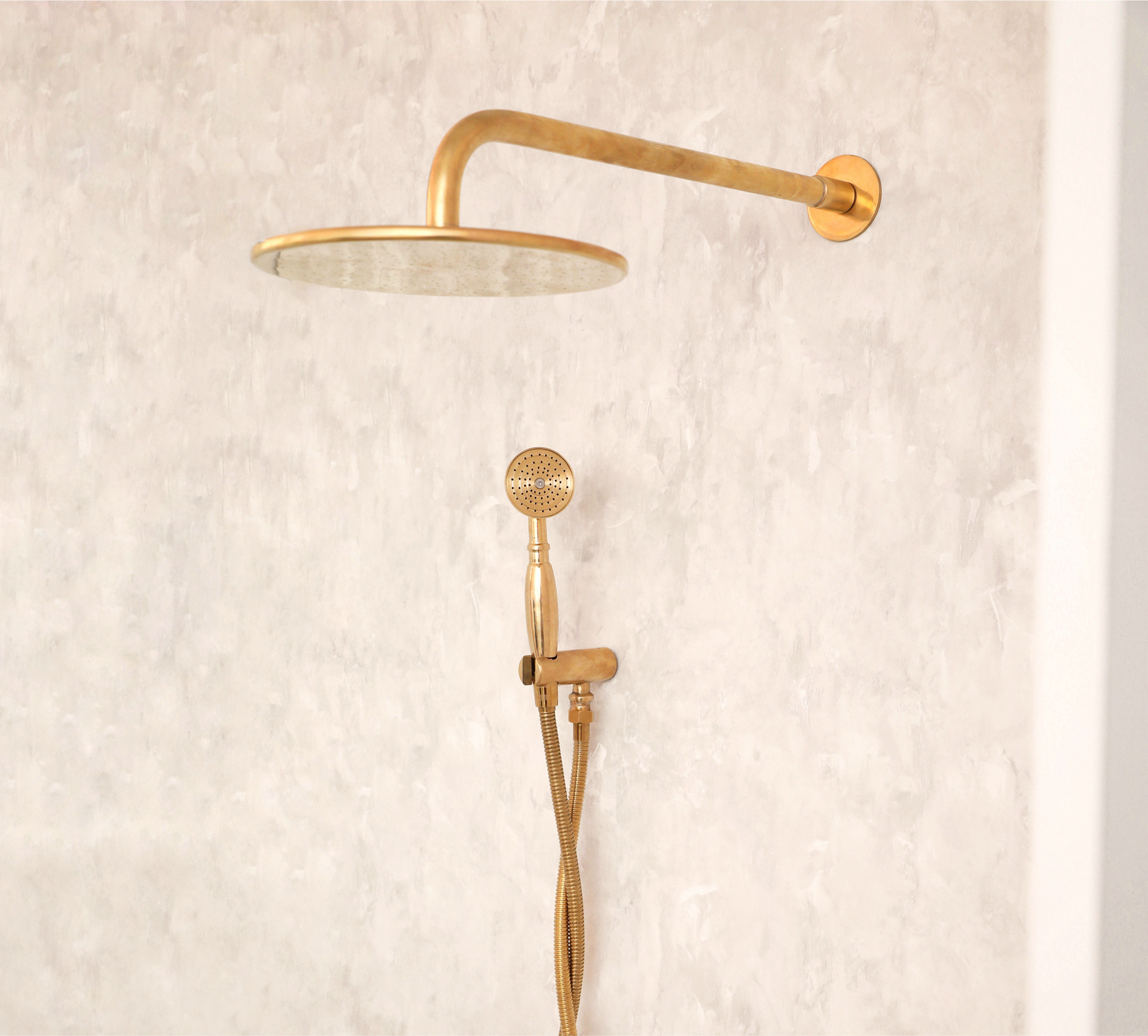 Brass Shower System | Head and Handheld Set | Brasslik