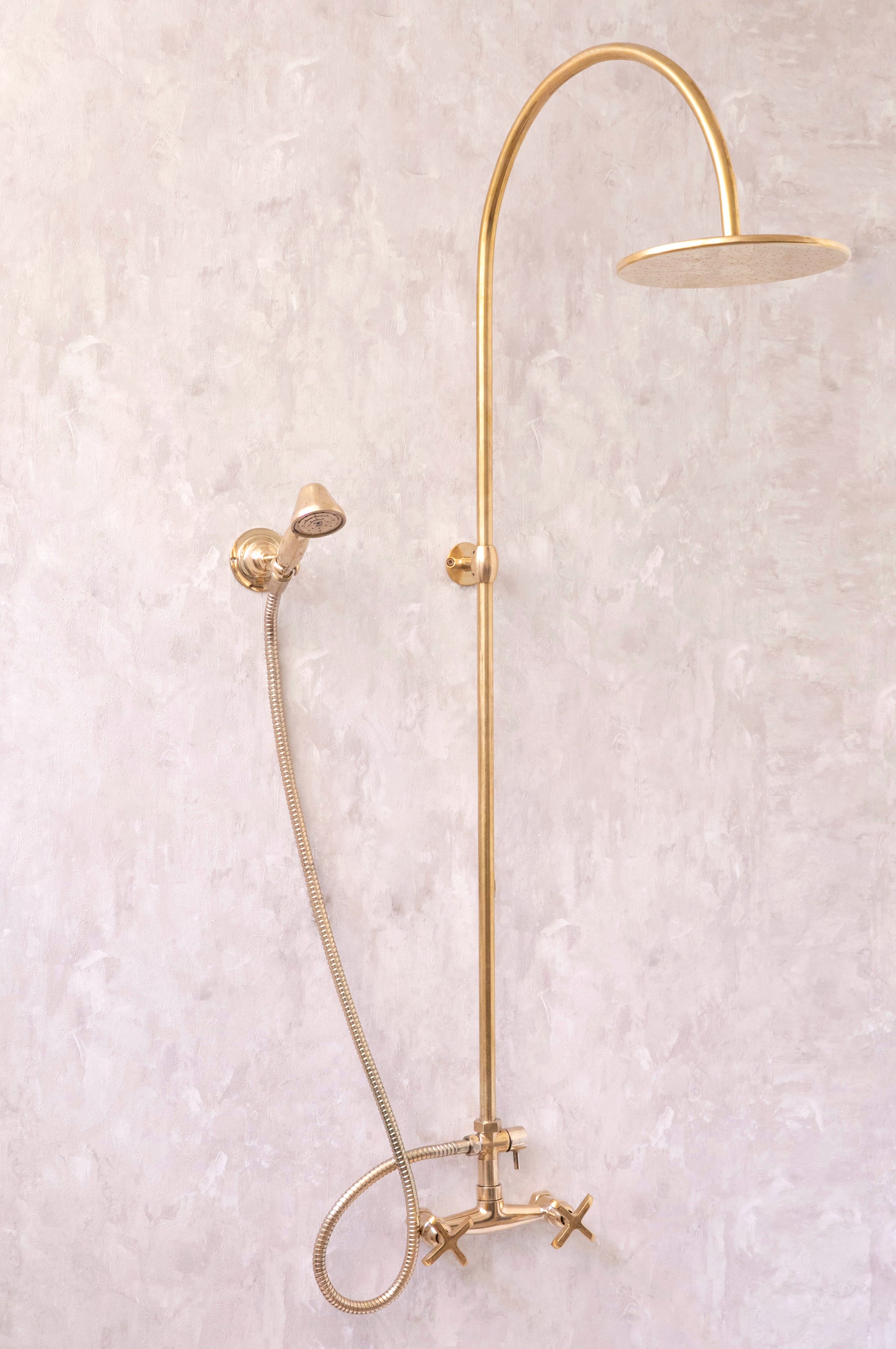 Unlacquered Brass Shower | Exposed Shower System | Brasslik