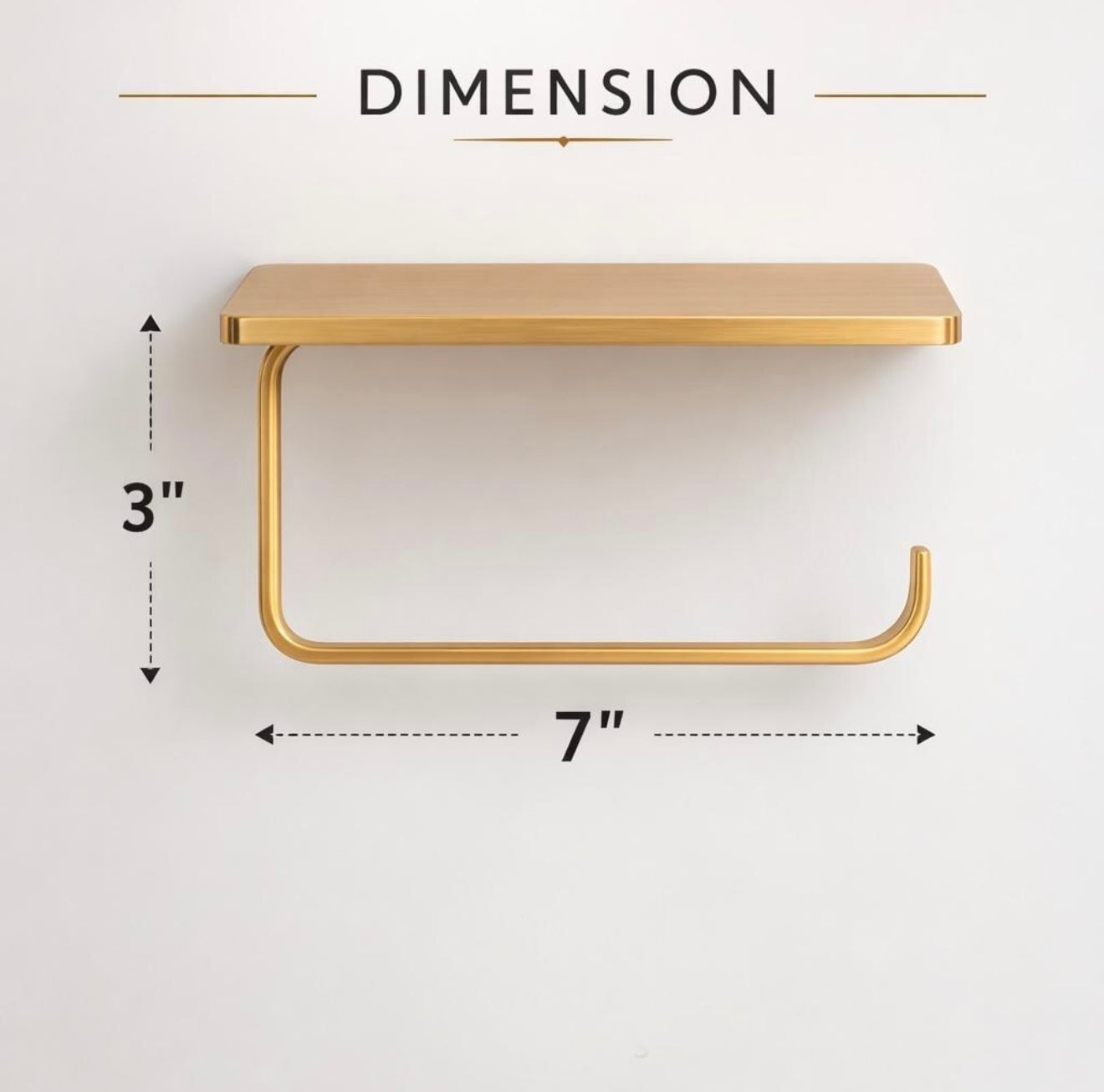 Unlacquered Brass Toilet Roll Holder, Storage Bathroom Decor