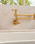 Ralph Brass Wall Mount Pot Filler -Unlacquered Brass