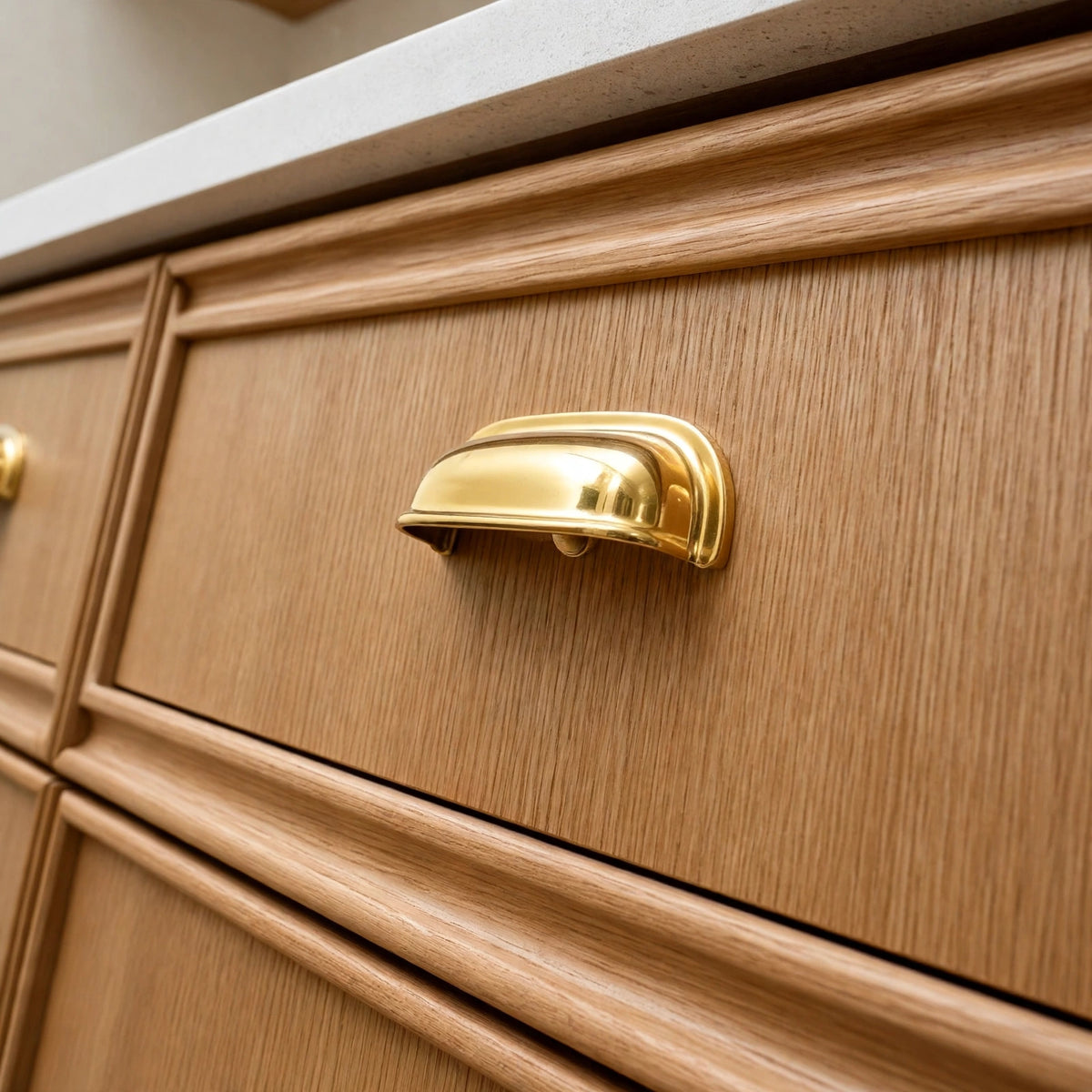 Beverly Cabinet Pull | Solid Unlacquered Brass