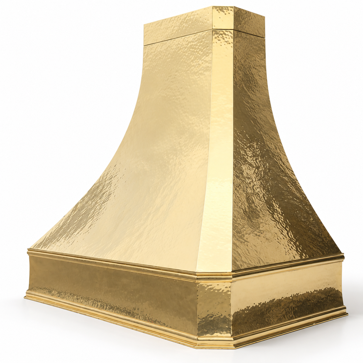Custom size solid brass range hood cover