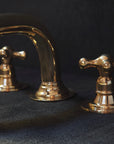 Unlacquered Brass Deck Mounted Faucet - 3 Holes Mounted Bath Faucet