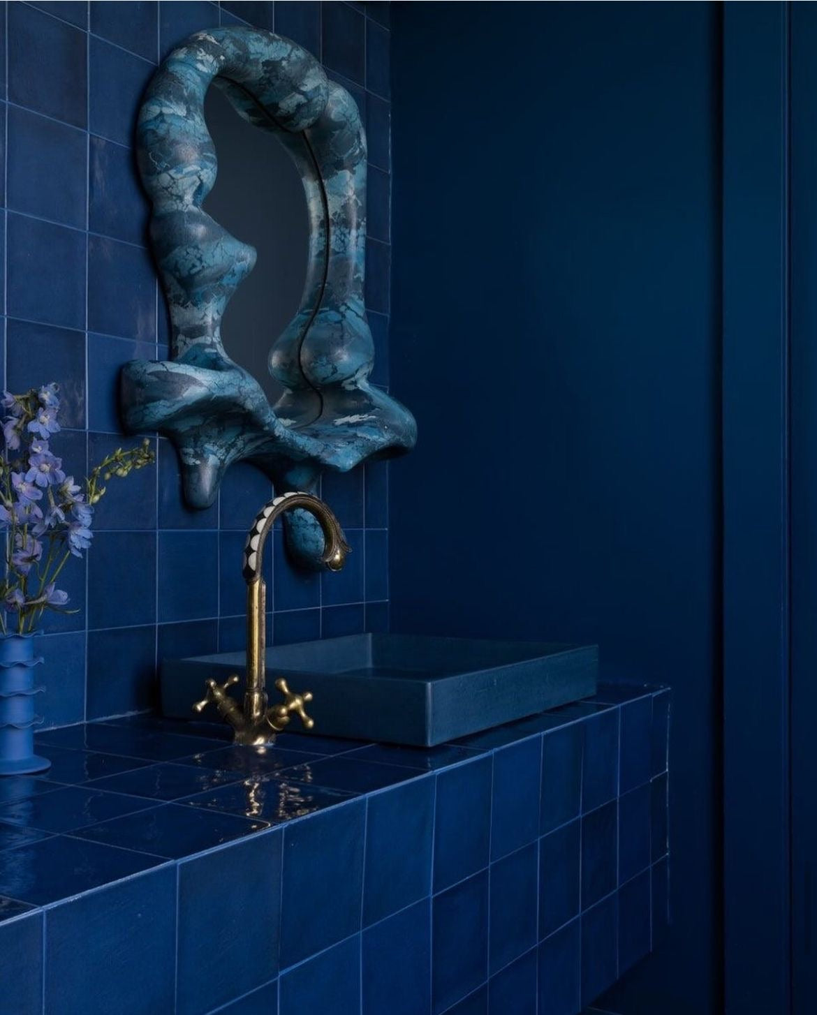Unlacquered Brass and Resin Bar Faucet