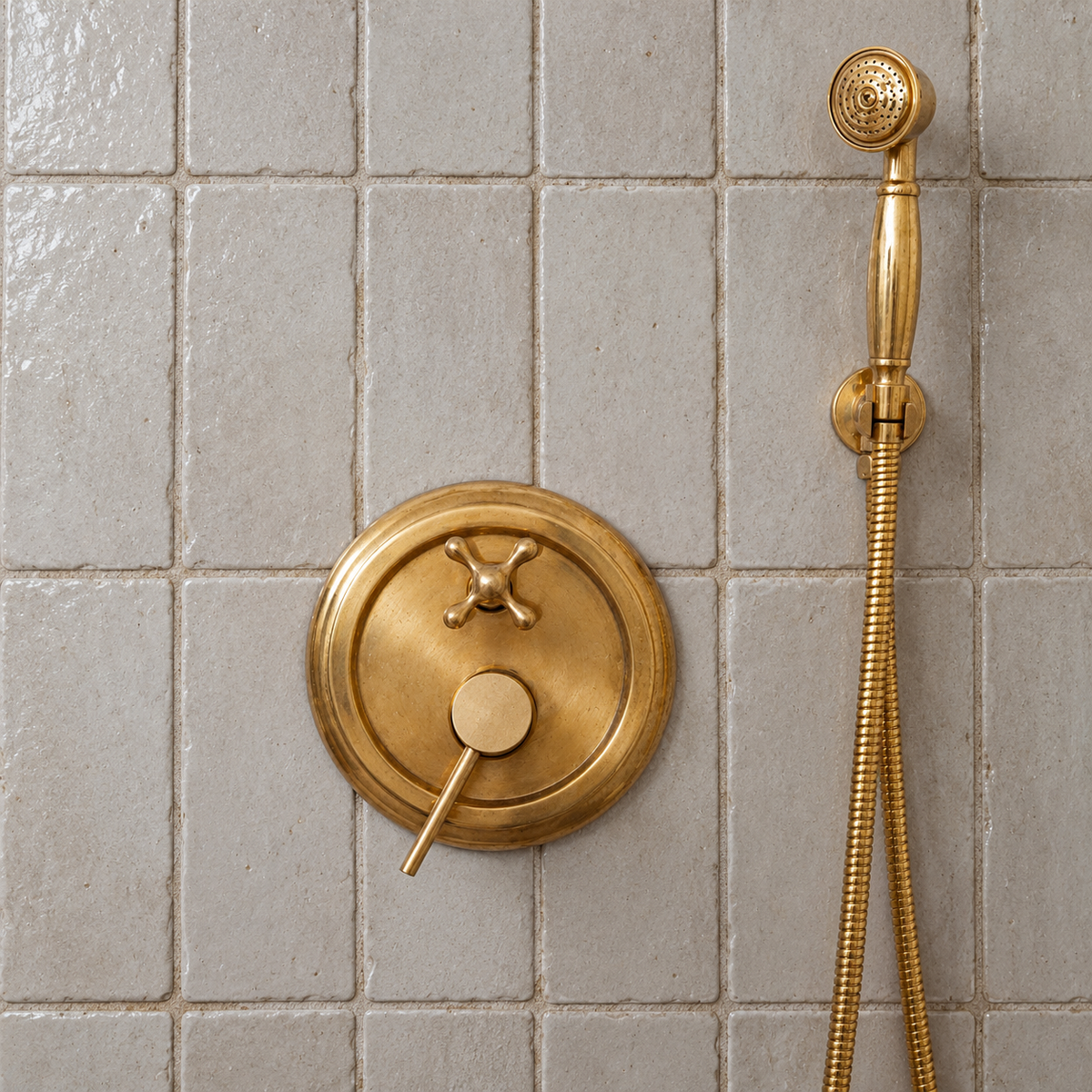 Kyc Brass Shower System - Unlacquered Brass