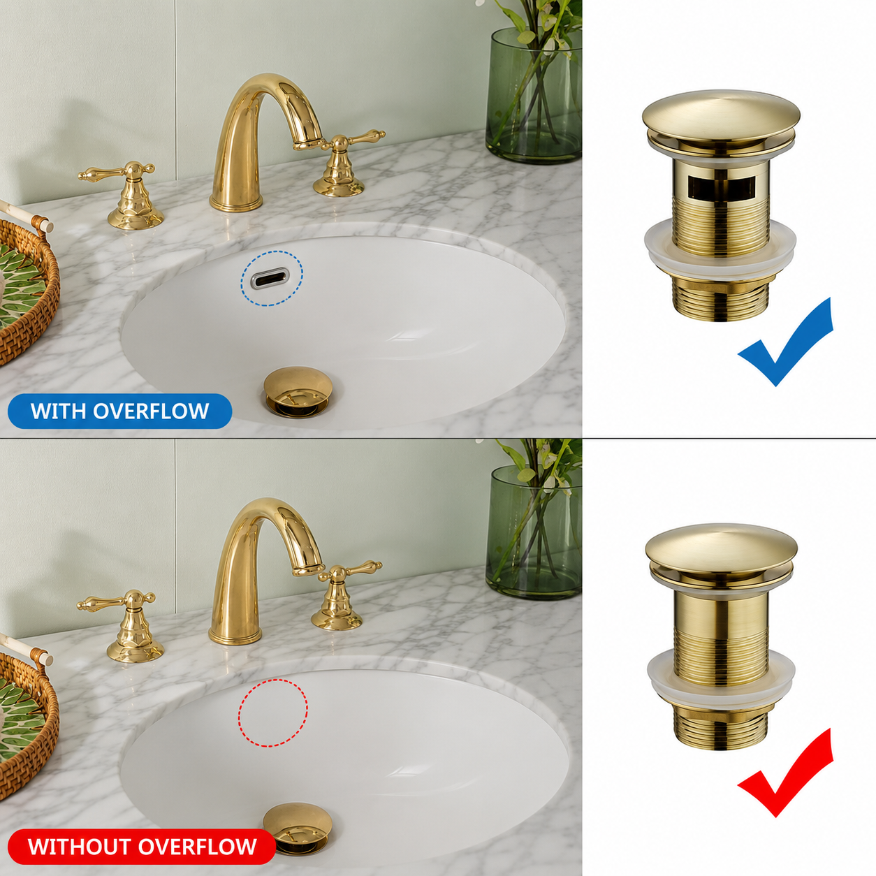 Bottle P Trap for Bathroom Sink – Unlacquered Brass