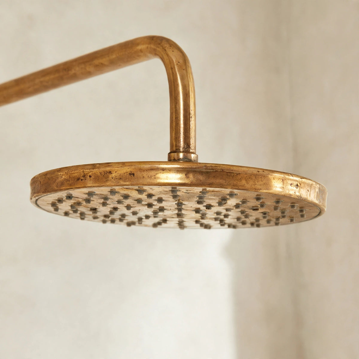 Oasis shower set, unlacquered brass