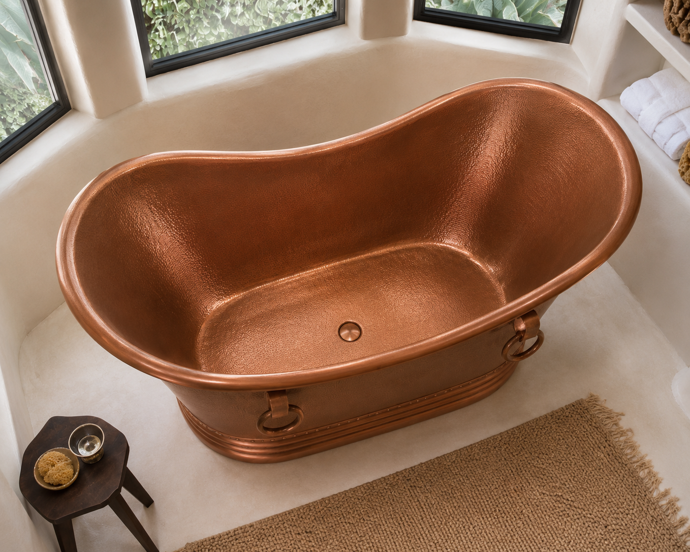 Texas Hammered Copper Bathtub