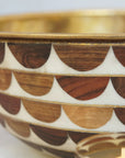 Walnut Wood & Brass Vessel Sink - Handcrafted Vessel Sink