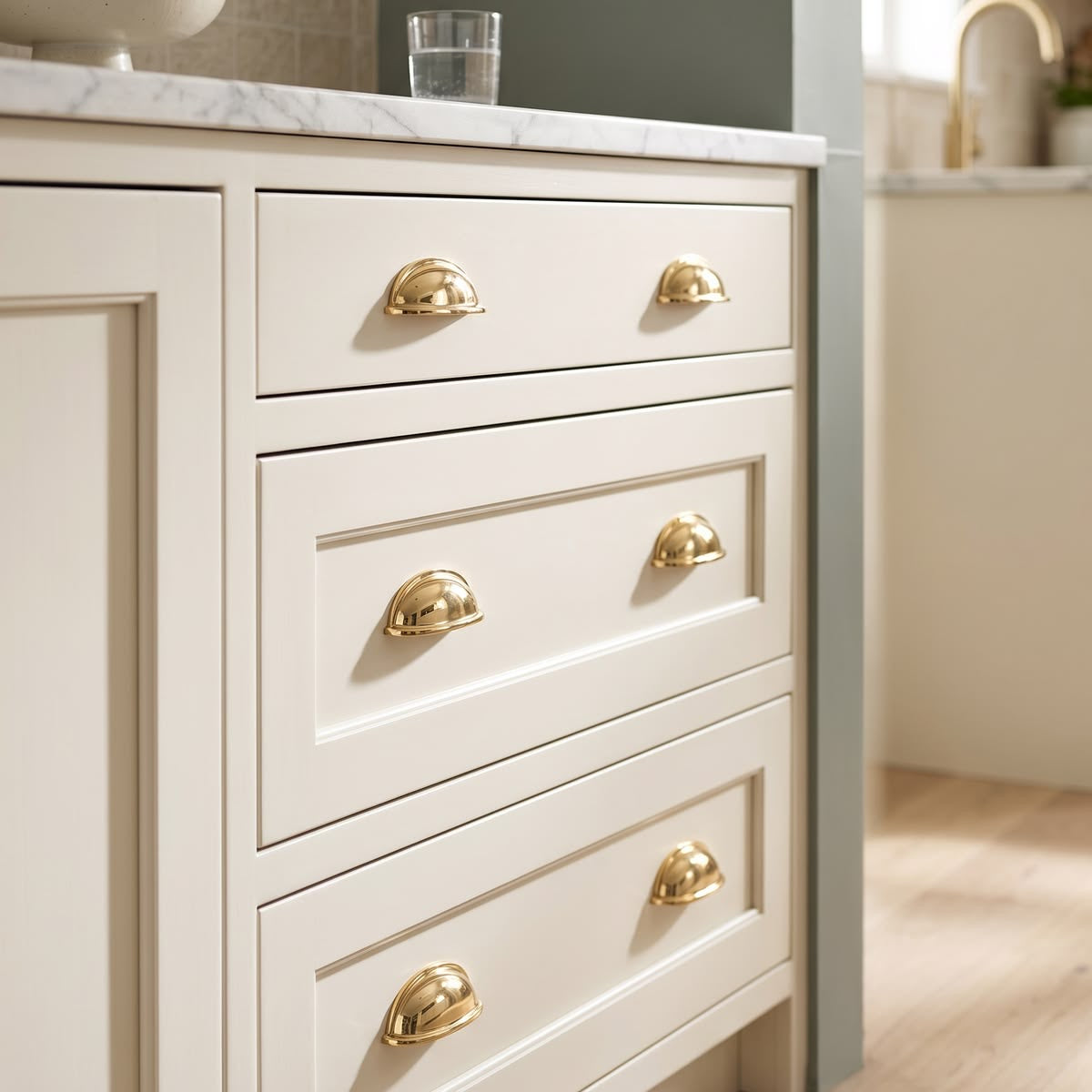 Beverly Cabinet Pull | Solid Unlacquered Brass