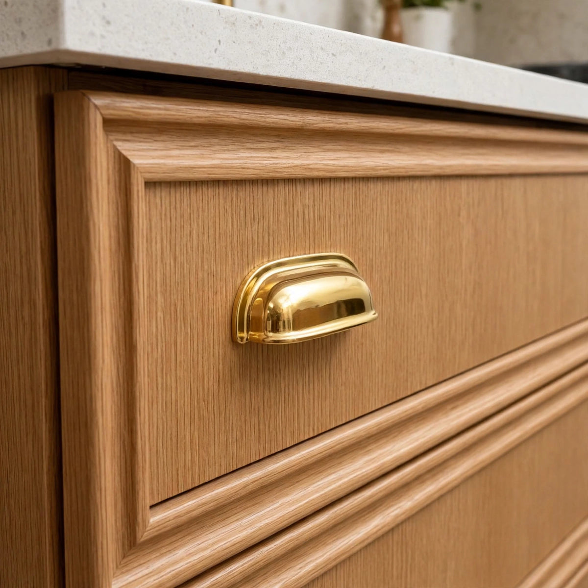 Beverly Cabinet Pull | Solid Unlacquered Brass
