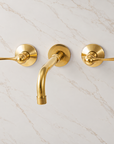 Powder Room Wall Mounted Faucet - Unlacquered Brass