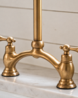 Unlacquered Victorian Brass Bridge Faucet