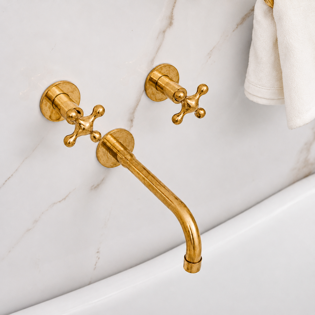 Unlacquered Brass Deans Tub Filler