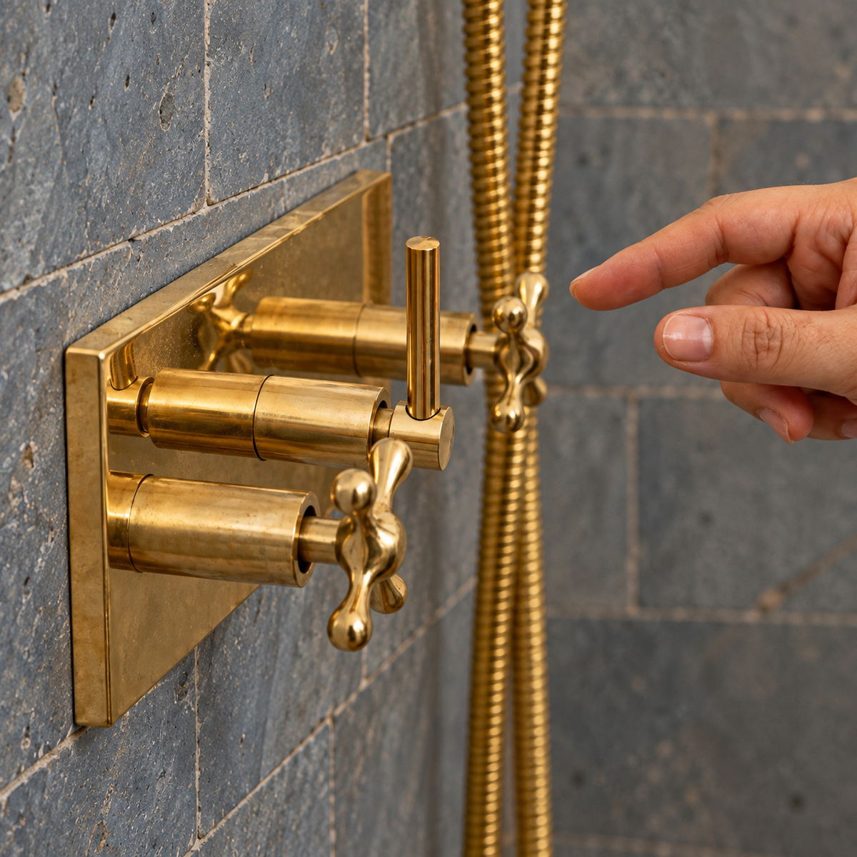 Sheffield Brass System Shower - Unlacquered Brass