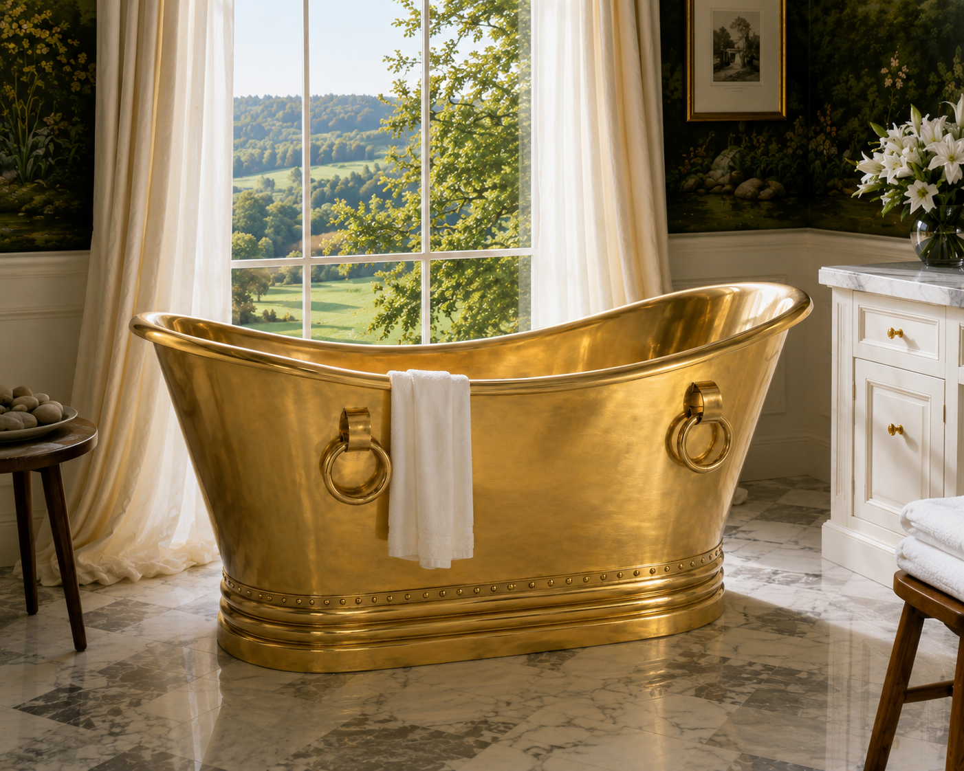 Unlacquered Brass Bruny Bathtub