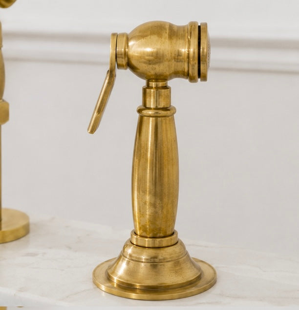 Domed Brass Side Sprayer - Unlacquered Brass