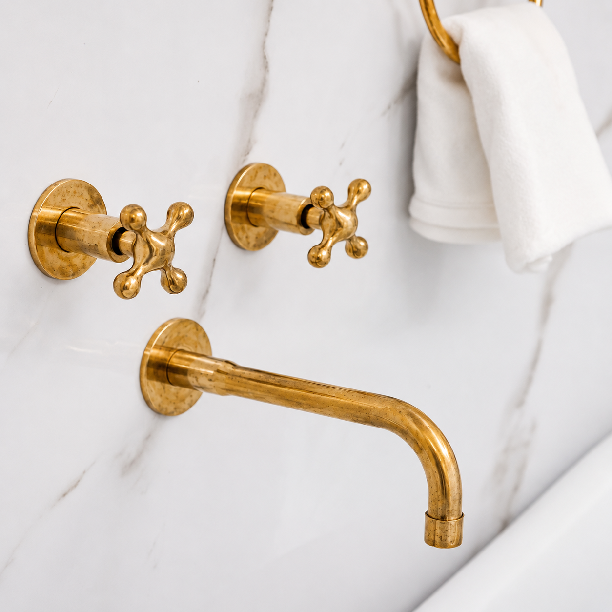 Unlacquered Brass Deans Tub Filler