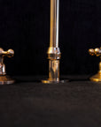 Unlacquered Brass Deck Mounted 3 Holes Countertop Faucet