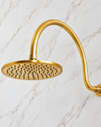 Camargo Unlacquered Brass Full Shower Set