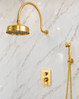 Katy Shower Set - Unlacquered Brass