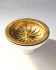 Brass Kitchen Sink Drain, Strainer Basket With Stopper