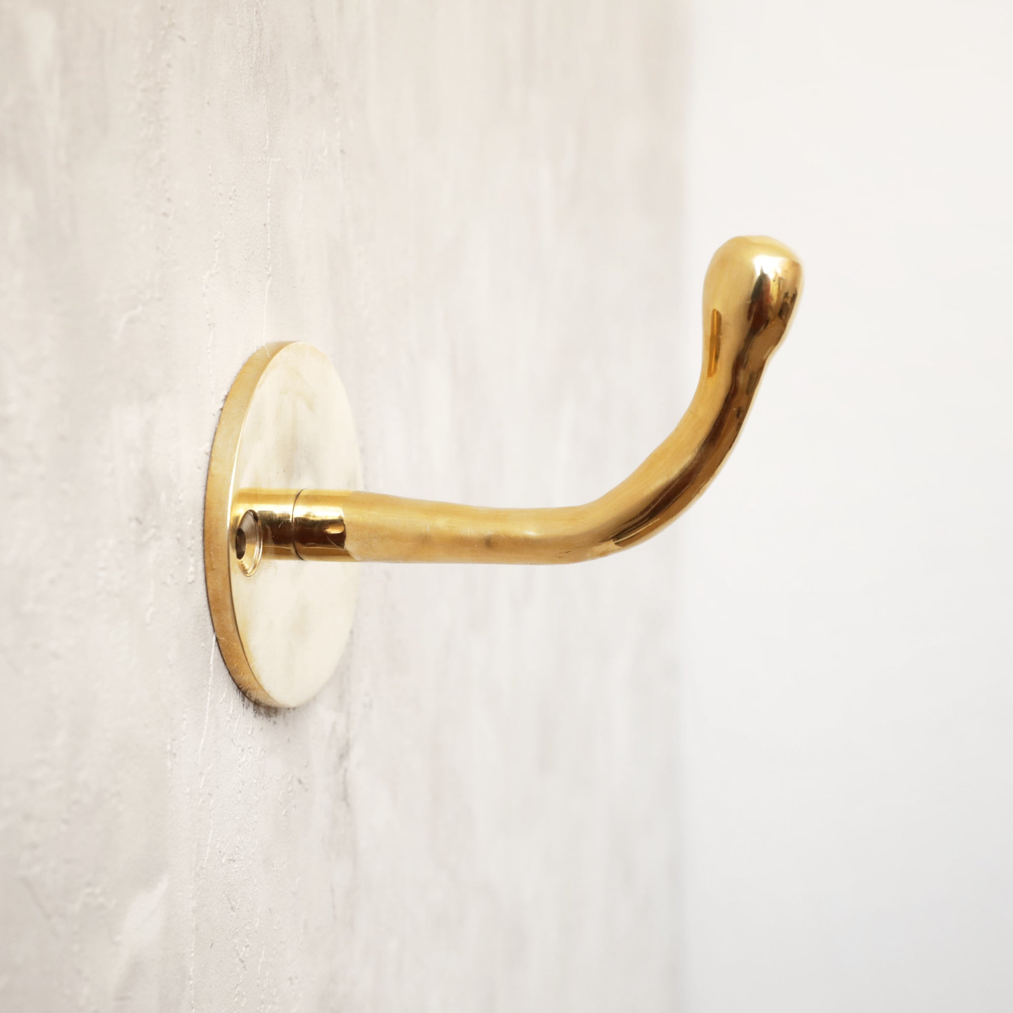 Unlacquered Brass Hook | Brass Hook for Wall | Brasslik