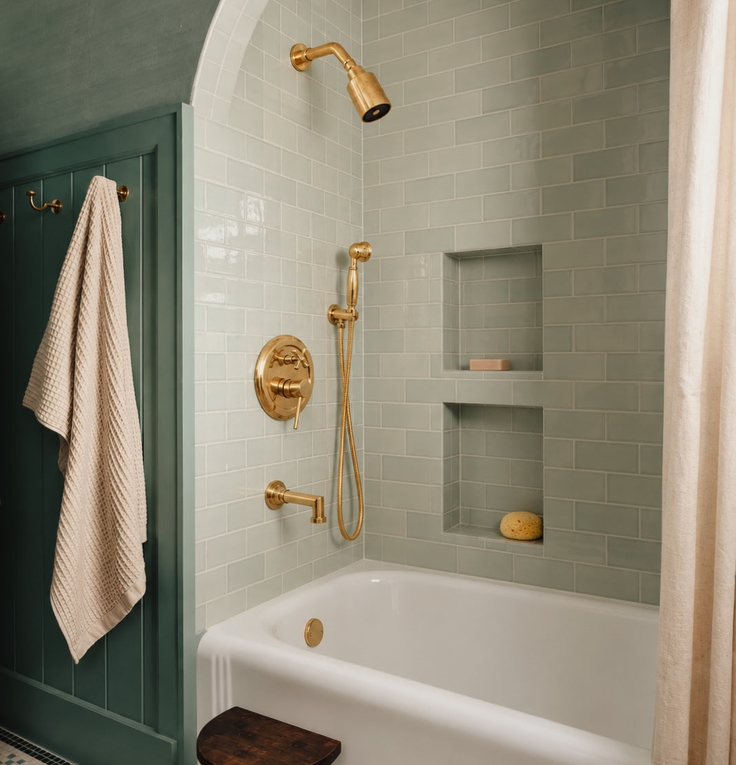 Kyc Brass Shower System - Unlacquered Brass