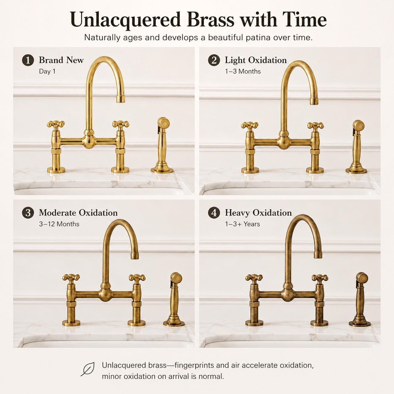 Unlacquered Brass Dublin Bridge Faucet