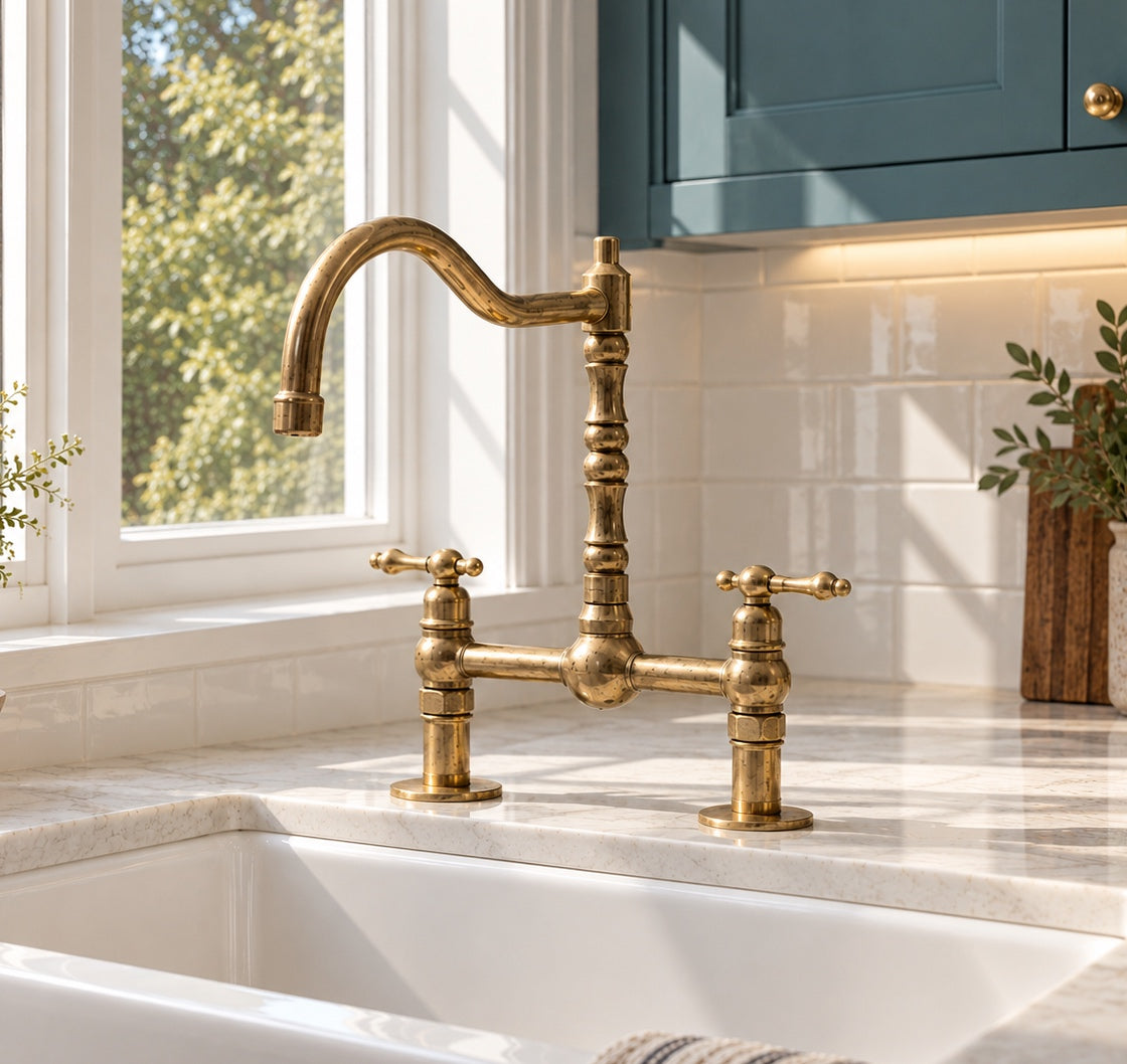 Brighton Classic Brass Bridge Faucet