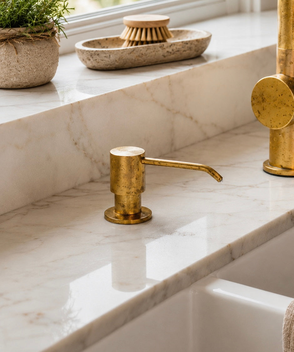 Soap Dispenser - Unlacquered Brass