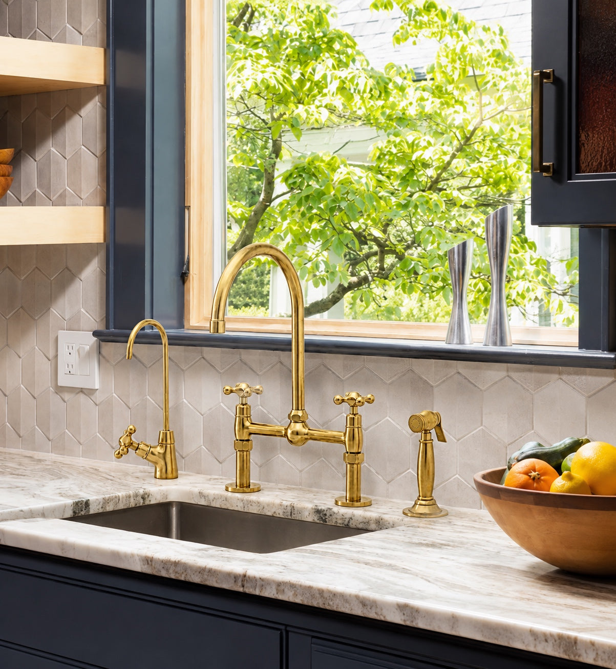 Unlacquered Brass Dublin Bridge Faucet