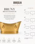Unlacquered Brass Bruny Bathtub