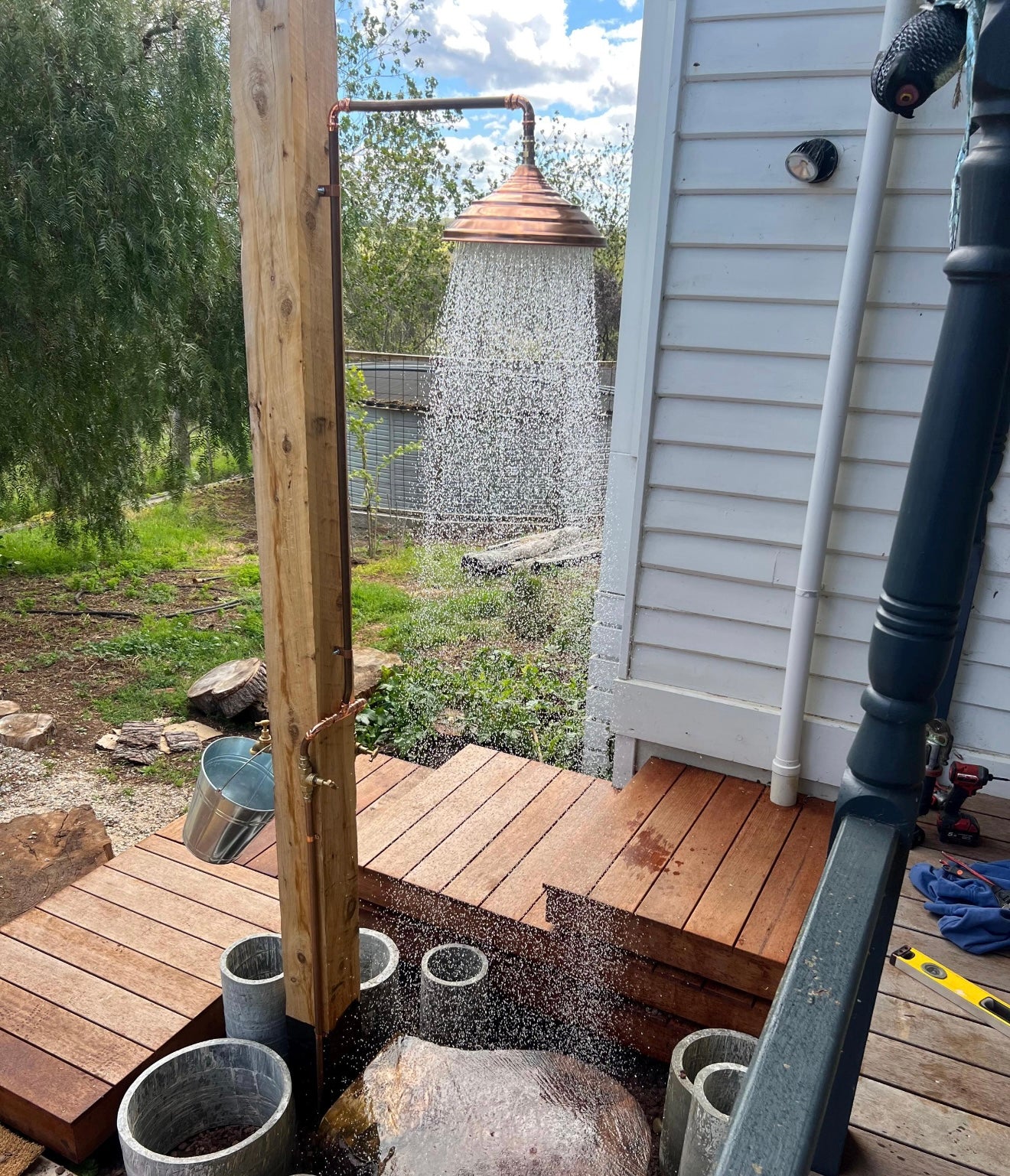 Outdoor Copper Shower Set, Victorian Style, BR2