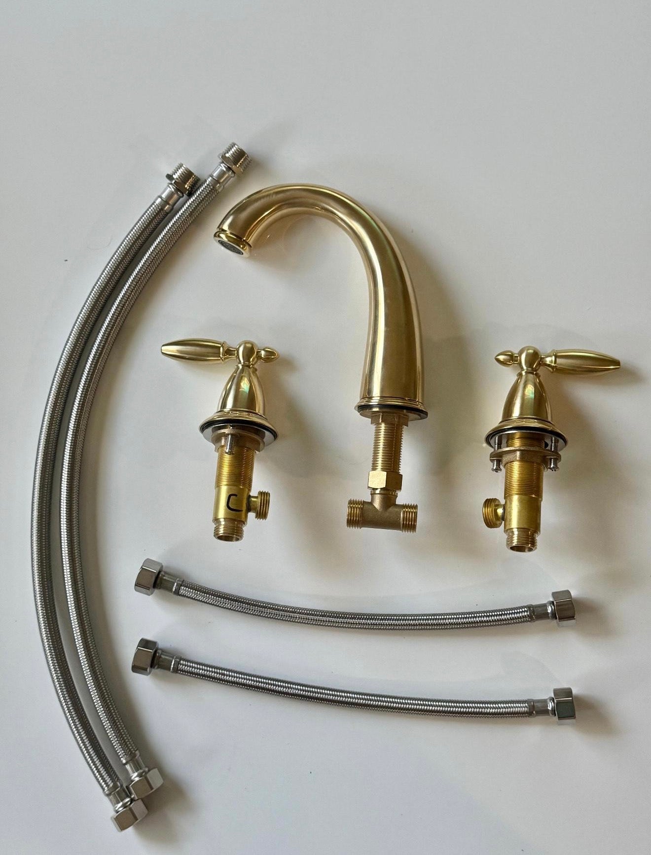 Unlacquered Brass Dublin Bathroom Faucet