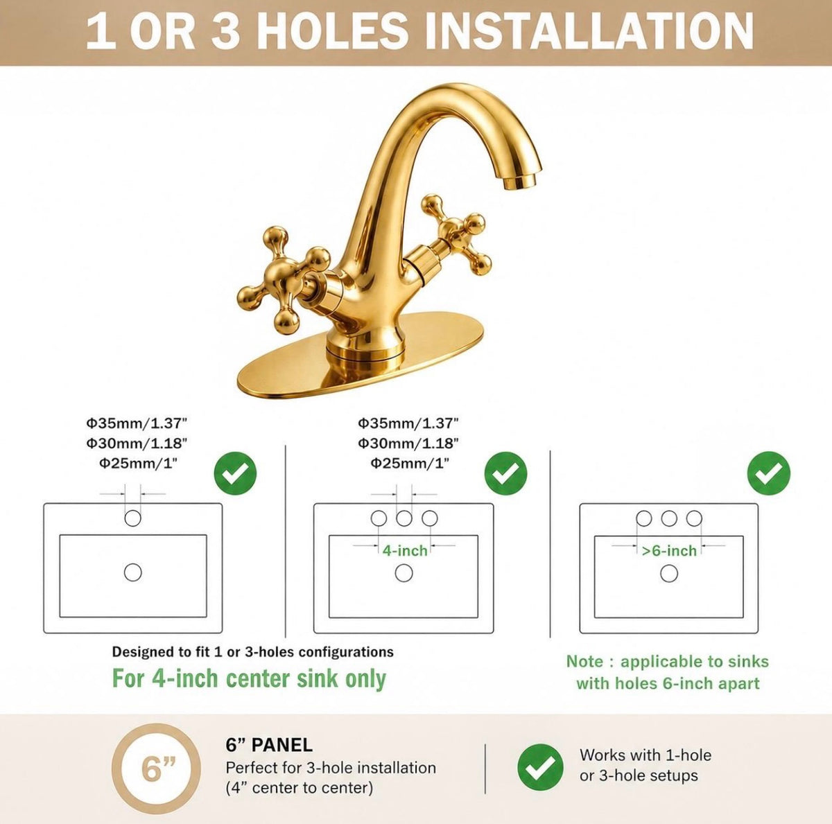 The Belgravia Vanity Faucet – Unlacquered Brass