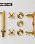 Kensington Unlacquered Brass Wall Mounted Faucet