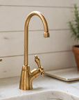 Unlacquered Victorian Brass Bridge Faucet