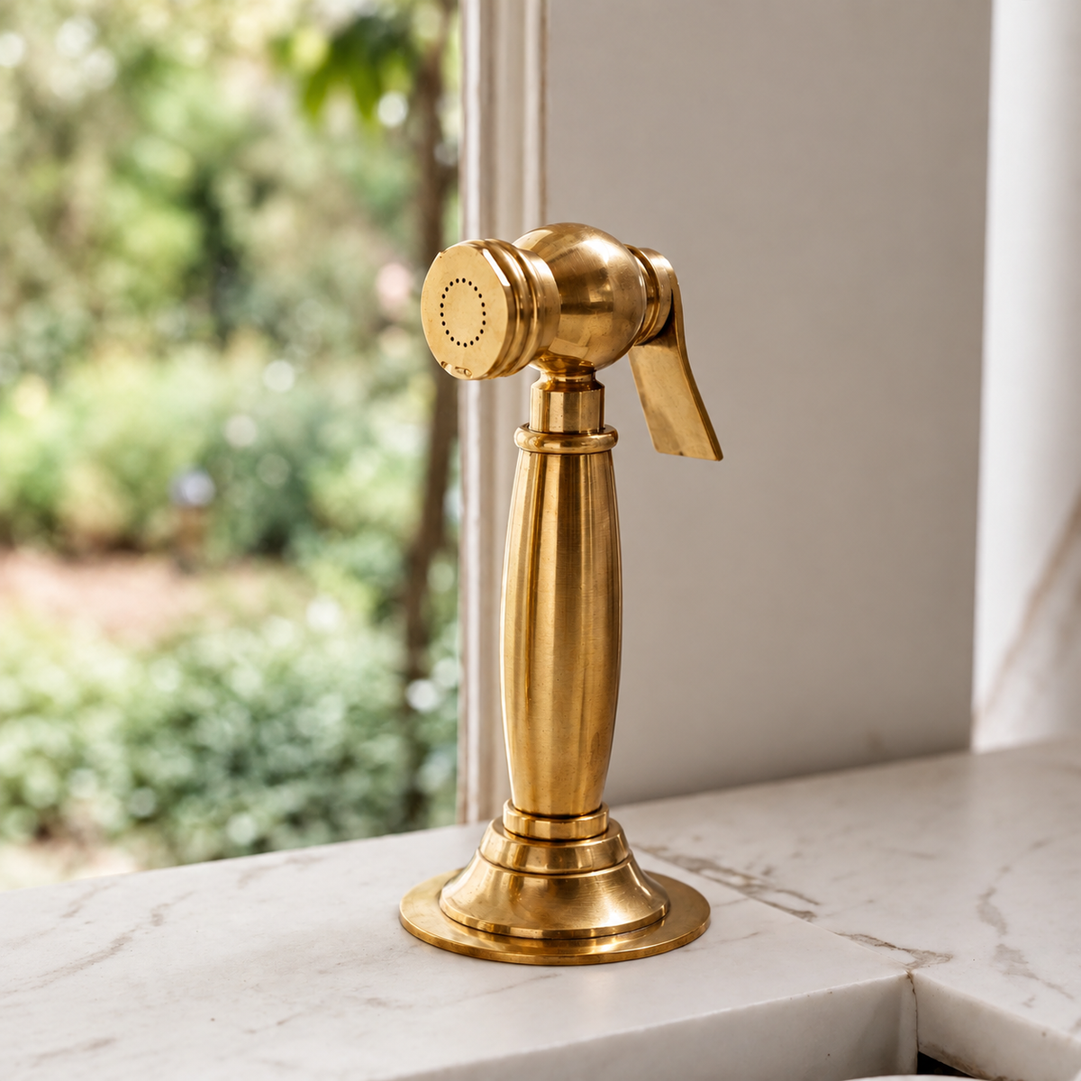 Unlacquered Victorian Brass Bridge Faucet