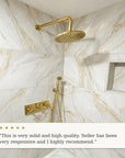Oasis shower set made in solid unlacquered brass