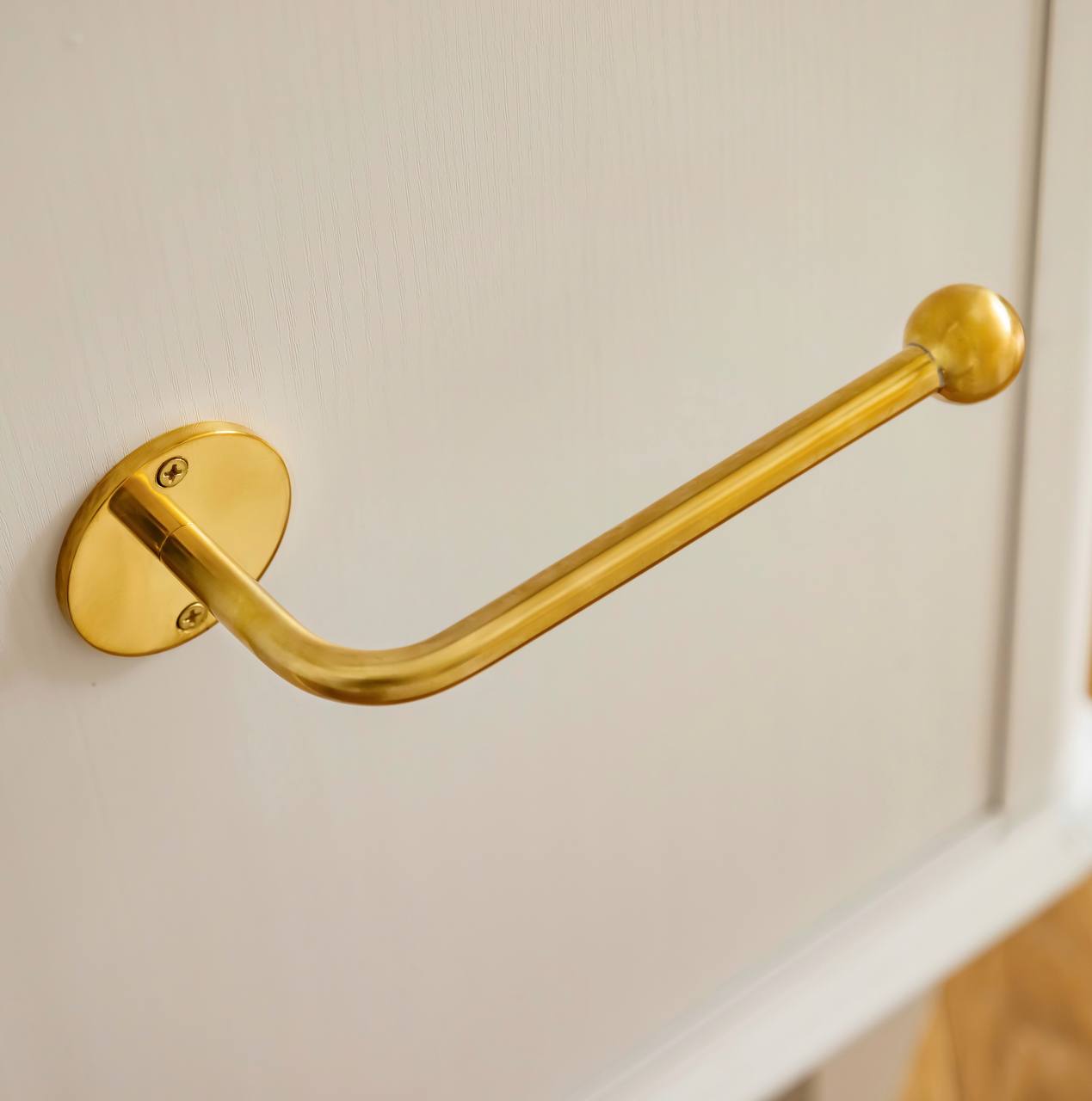 Brass Toilet Paper Holder – Vintage Wall Mount Toilet Roll Holder in Unlacquered Brass