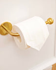 Brass Toilet Paper Holder – Vintage Wall Mount Toilet Roll Holder in Unlacquered Brass