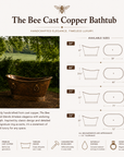 The Bee Cast Copper Bathtub