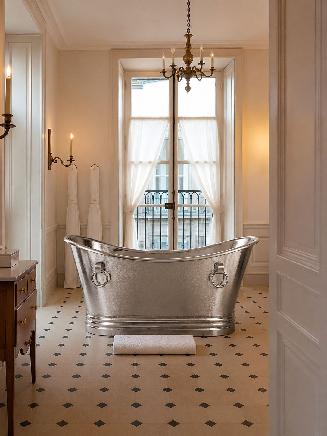 The Snow Satin Copper Bathtub