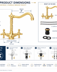 Edinburgh Unlacquered Brass Bar Faucet for Kitchen & Bath