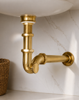 Solid Unlacquered Brass S-trap , Brass Water Trap