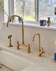 Unlacquered Victorian Brass Bridge Faucet