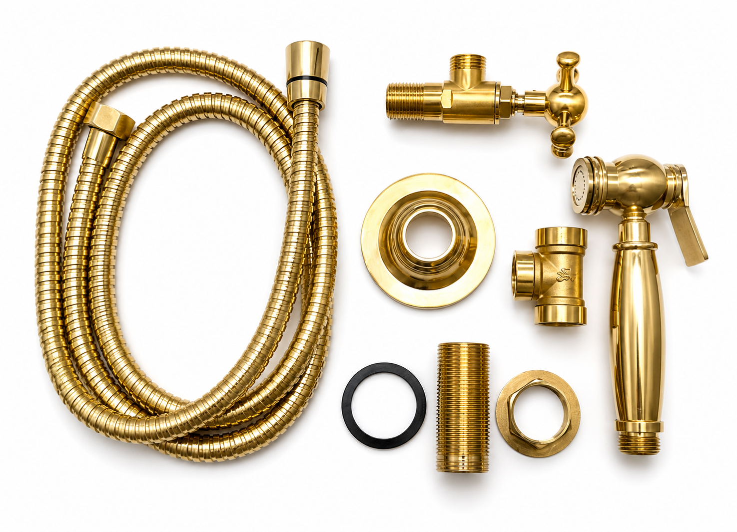 Domed Brass Side Sprayer - Unlacquered Brass